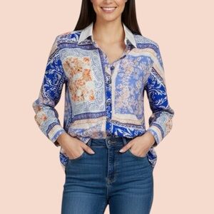 Arrata Silent Journey Embellished Top Sz Medium